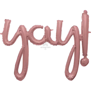 SCRIPT PHRASE YAY! ROSE GOLD PHRASE