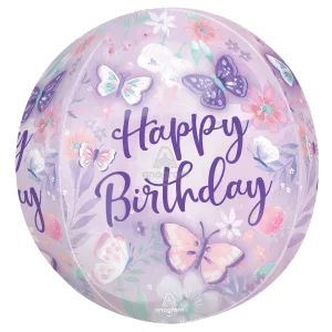 15" FLUTTERS HAPPY BIRTHDAY ORBZ