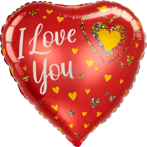 28" I LOVE YOU GLITTER HEARTS JUMBO HX