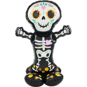 DAY OF THE DEAD STANDING SKELETON AIRLOONZ LARGE