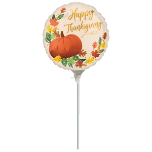 SATIN HAPPY THANKSGIVING FALL PUMPKIN MICRO