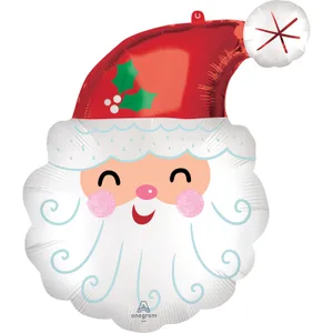 SMILEY SATIN SANTA HEAD SUPER SHAPE