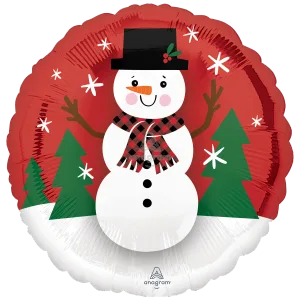 18" SMILEY SNOWMAN HX
