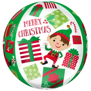 15" SANTA & ELF CHRISTMAS ORBZ