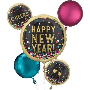 CHEERS COLORFUL CONFETTI BOUQUET OF BALLOONS