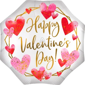 SATIN WATERCOLOR HAPPY VALENTINE'S DAY SUPER SHAPE