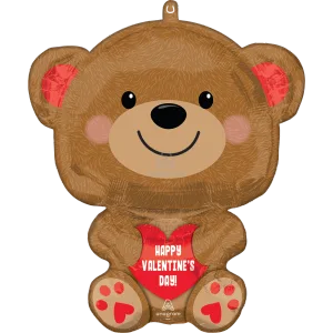 18" HAPPY VALENTINE'S DAY CUDDLY BEAR SHAPE