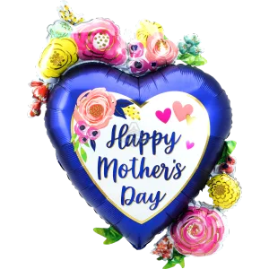 SATIN HAPPY MOTHER'S DAY WATERCOLOR FLORAL SUPER SHAPE