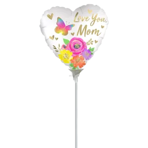 LOVE YOU MOM SATIN FLORAL MINI