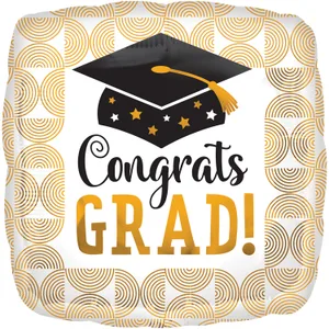 28" CONGRATS GRAD RIBBED LINES JUMBO HX