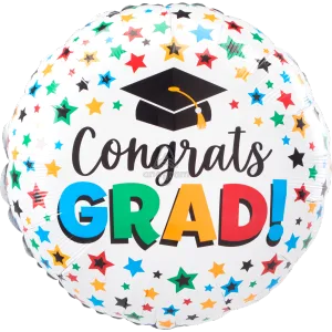 28" CONGRATS GRAD MULTI-COLORED JUMBO HX