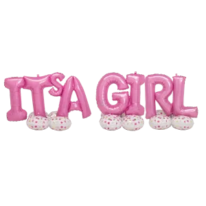 IT'S A GIRL AIRLOONZ DECOR KIT 