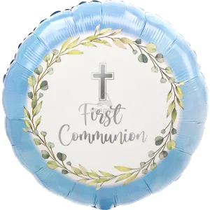 18" MY FIRST COMMUNION BLUE HX