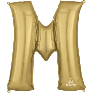 34" LETTER M WHITE GOLD 