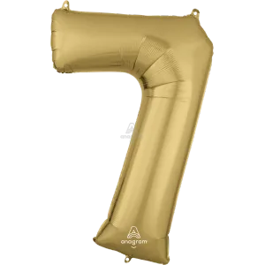 34" NUMBER 7 WHITE GOLD 