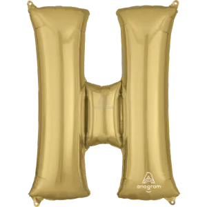 34" LETTER H WHITE GOLD 