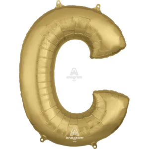 34" LETTER C WHITE GOLD 