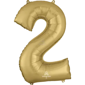 34" NUMBER 2 WHITE GOLD 