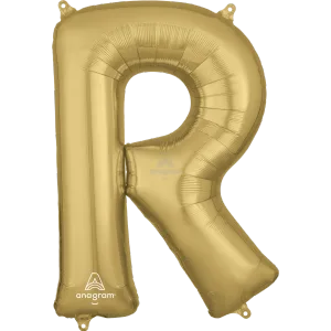 34" LETTER R WHITE GOLD 