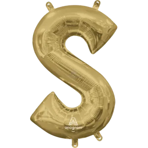 16" LETTER S WHITE GOLD 