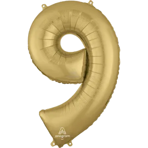 34" NUMBER 9 WHITE GOLD 