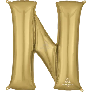 34" LETTER N WHITE GOLD 