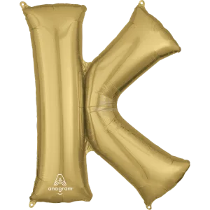 34" LETTER K WHITE GOLD 