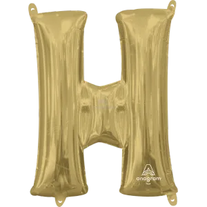 16" LETTER H WHITE GOLD 