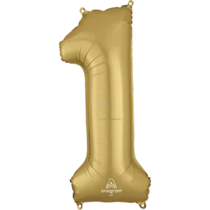 34" NUMBER 1 WHITE GOLD 