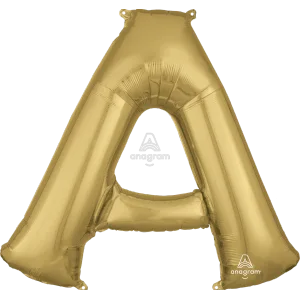 34" LETTER A WHITE GOLD 