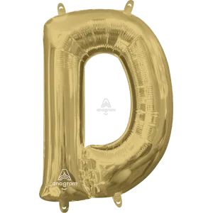 16" LETTER D WHITE GOLD 