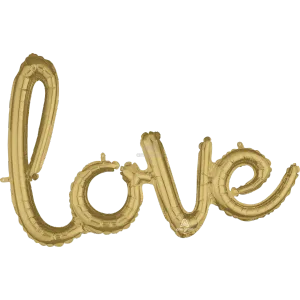 LOVE WHITE GOLD SCRIPT PHRASE 