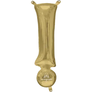 16" SYMBOL ! EXCLAMATION POINT WHITE GOLD 