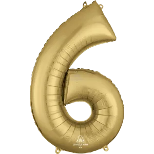 34" NUMBER 6 WHITE GOLD 