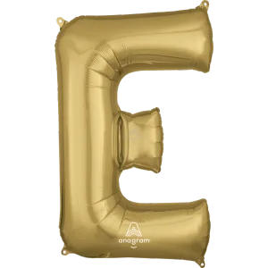 34" LETTER E WHITE GOLD 