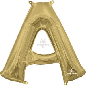 16" LETTER A WHITE GOLD 