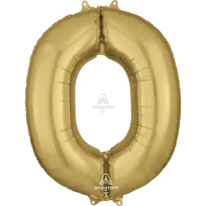 34" LETTER O WHITE GOLD 