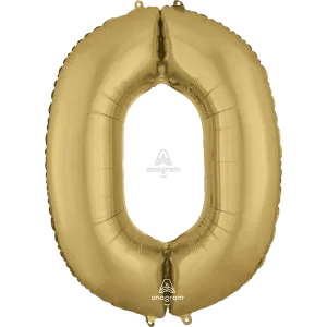 34" NUMBER 0 WHITE GOLD 