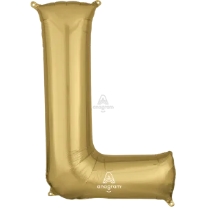 34" LETTER L WHITE GOLD 