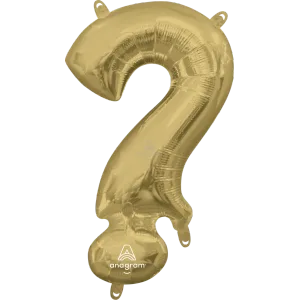 16" SYMBOL ? QUESTION MARK WHITE GOLD 