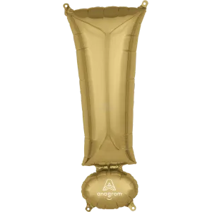 34" SYMBOL ! EXCLAMATION POINT WHITE GOLD 