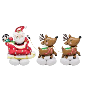 SANTA AND REINDEER AIRLOONZ DECOR KIT