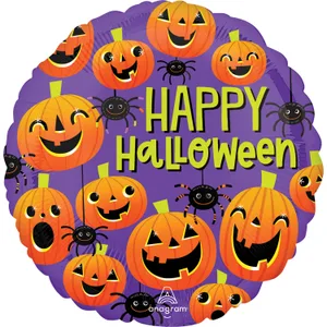 18" HALLOWEEN SPIDERS & PUMPKINS HX