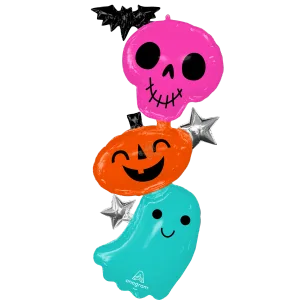 COLORFUL & CREEPY HALLOWEEN CHARACTERS GIANT MULTI-BALLOON