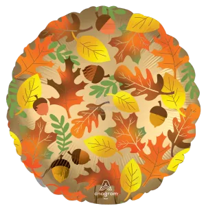 18" FALL LEAVES SATIN