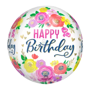 15" ARTFUL FLORAL BIRTHDAY ORBZ