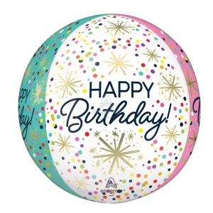 15" CONFETTI SPRINKLE BIRTHDAY ORBZ