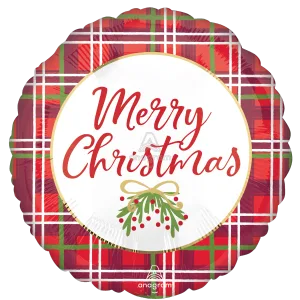 18" CHRISTMAS PLAID HX
