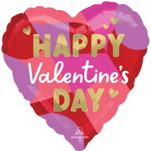 18" HAPPY VALENTINE'S DAY BLOCKING BRIGHTS HX
