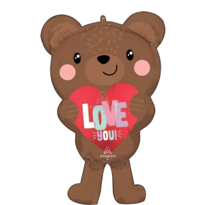 SATIN LOVE BEAR SUPER SHAPE